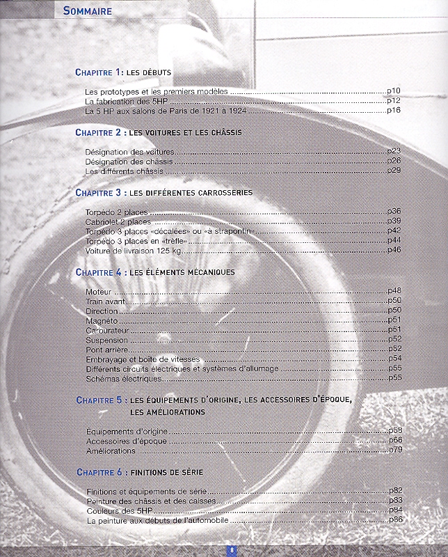 Sommaire 1 Livre 5HP